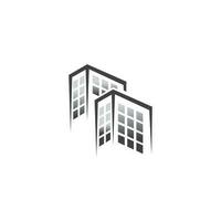 design del logo immobiliare astratto moderno creativo, modello di progettazione del logo della borsa immobiliare della proprietà dell'edificio gradiente colorato vettore