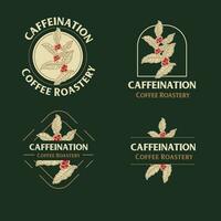caffetteria torrefazione Vintage ▾ logo impostato vettore