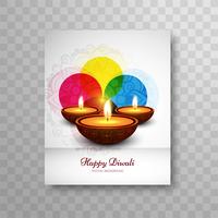 Moderno moderno colorato diwali design brochure moderna vettore