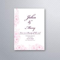 Modello della carta dell'invito di nozze con il backgrou floreale decorativo vettore