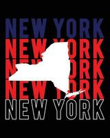 nuovo York tipografia con nyc carta geografica maglietta vettore design. americano abbigliamento di strada Stati Uniti d'America nuovo York abbigliamento illustrazione.