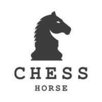 nero scacchi pezzo cavallo cavaliere stallone statua logo simbolo silhouette design. minimalista design modello vettore