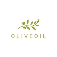 oliva foglia fiore logo design concetto vettore
