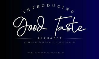 firma font calligrafia logotipo copione spazzola font genere font lettering manoscritto vettore