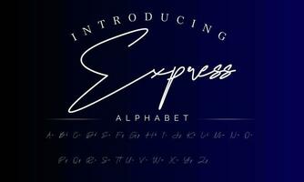 firma font calligrafia logotipo copione spazzola font genere font lettering manoscritto vettore