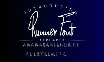 firma font calligrafia logotipo copione spazzola font genere font lettering manoscritto vettore