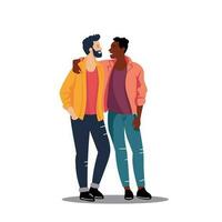 lgbt coppia le persone. cartone animato piatto vettore illustrazione