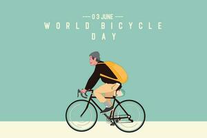 illustrazione vettore design mondo di bicicletta giorno