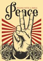 Disegno vettoriale di Poster di pace