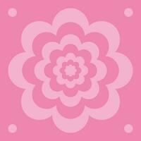 moderno floreale sfondo di rosa colore per Annunci e sociale media messaggi, piazza composizione. design modello con fiore forma posto nel centro vettore
