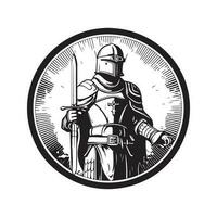 celeste soldato, Vintage ▾ logo linea arte concetto nero e bianca colore, mano disegnato illustrazione vettore