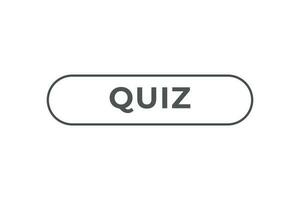 quiz pulsante. discorso bolla, bandiera etichetta quiz vettore