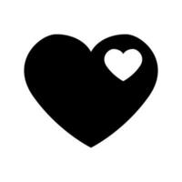 nero amore cuore simbolo icone. design elementi per San Valentino giorno isolato su bianca sfondo e facile per modificare. vettore