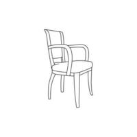 sedia linea logo disegno, logo design stile, interno, mobilia design modello. vettore
