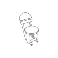 icona semplice sedia vettore illustrazione, icona design vettore modello