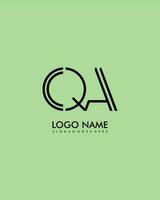 qa iniziale minimalista moderno astratto logo vettore