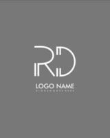 rd iniziale minimalista moderno astratto logo vettore