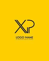 xp iniziale minimalista moderno astratto logo vettore