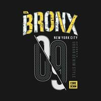 il Bronx grafico, tipografia vettore, t camicia disegno, illustrazione, bene per casuale stile vettore