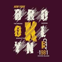 brooklyn astratto grafico, tipografia t camicia, vettore design illustrazione, bene per casuale stile