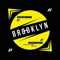 brooklyn urbano città grafico tipografia vettore, t camicia disegno, illustrazione, bene per casuale stile vettore