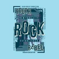 gioventù roccia ribelle grafico, tipografia t camicia, vettore design illustrazione, bene per casuale stile
