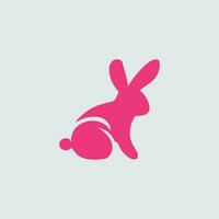 disegno del logo del coniglio vettore