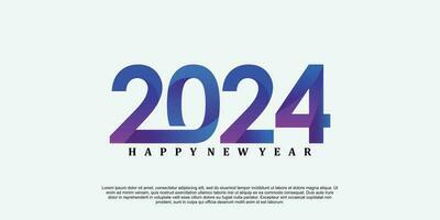 2024 contento nuovo anno logo design vettore