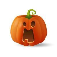 halloween spaventoso zucca arancione vacanza cartone animato concept vettore