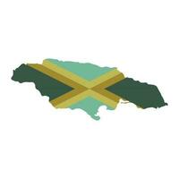 illustrazione semplice della bandiera della giamaica per il giorno dell'indipendenza o l'elezione vettore