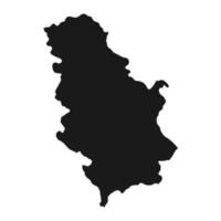 Mappa della Serbia altamente dettagliata con bordi isolati su sfondo vettore