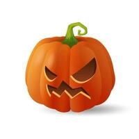 halloween spaventoso zucca arancione vacanza cartone animato concept vettore