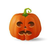 halloween spaventoso zucca arancione vacanza cartone animato concept vettore