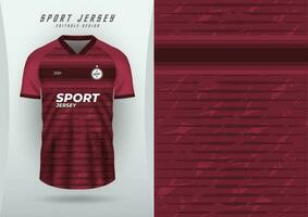 sfondo per gli sport maglia, calcio maglia, in esecuzione maglia, da corsa maglia, modello, sangue rosso, cremisi banda con design. vettore