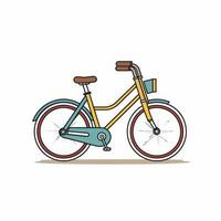 bicicletta icona design bicicletta illustrazione veicolo cartone animato vettore grafico