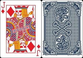 esclusive carte da gioco skeleton poker vettore