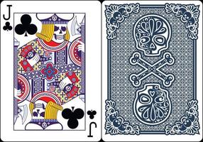 esclusive carte da gioco skeleton poker vettore