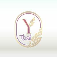 logotipo design tailandese arte stile vettore