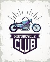 stile motociclistico chopper con nastro e club del telaio vettore