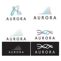 aurora logo design icona illustrazione vettore modello