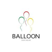 semplice Palloncino logo, per bambini evento, giocattolo negozio, compleanno, vacanza vettore