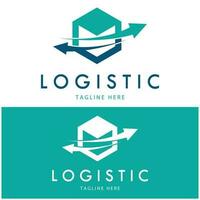 la logistica logo icona illustrazione vettore design distribuzione simbolo consegna di merce economia finanza