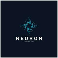 neurone, alghe o nervo cellula logo designmolecule logo illustrazione modello icona con vettore concetto