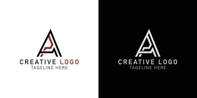 lettere astratto logo un, papà, ap. monogramma logo concetto. semplice design modificabile. vettore