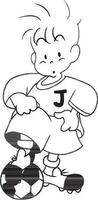 calciando palla sport cartone animato scarabocchio kawaii anime colorazione pagina carino illustrazione disegno clip arte personaggio chibi manga comico vettore