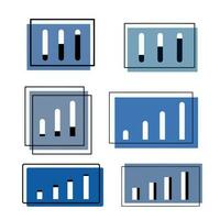 impostato di colonna grafici. minimalista design di attività commerciale infografica. vettore