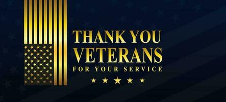 grazie voi veterani per il tuo servizio americano bandiera pagare omaggio e patriottico vettore