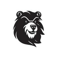 orso logo, selvaggio orso logo, portafortuna logo, portafortuna illustrazione, vettore orso logo