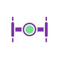 astronomia icona solido viola verde colore universo simbolo Perfetto. vettore