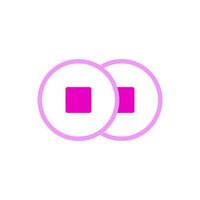 moneta icona duetto rosa colore Cinese nuovo anno simbolo Perfetto. vettore